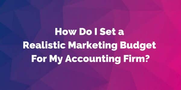 marketing budget for accounting firm